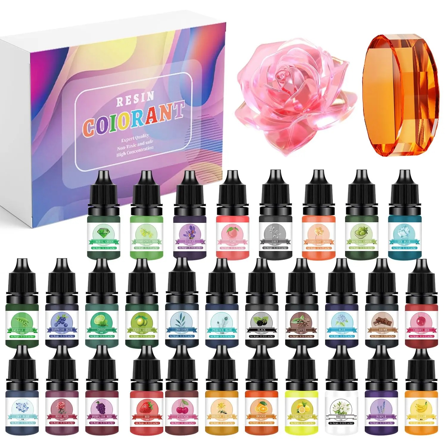 Resin Jewelry Kit - 30 farben 5 ml Epoxidharz Pigment