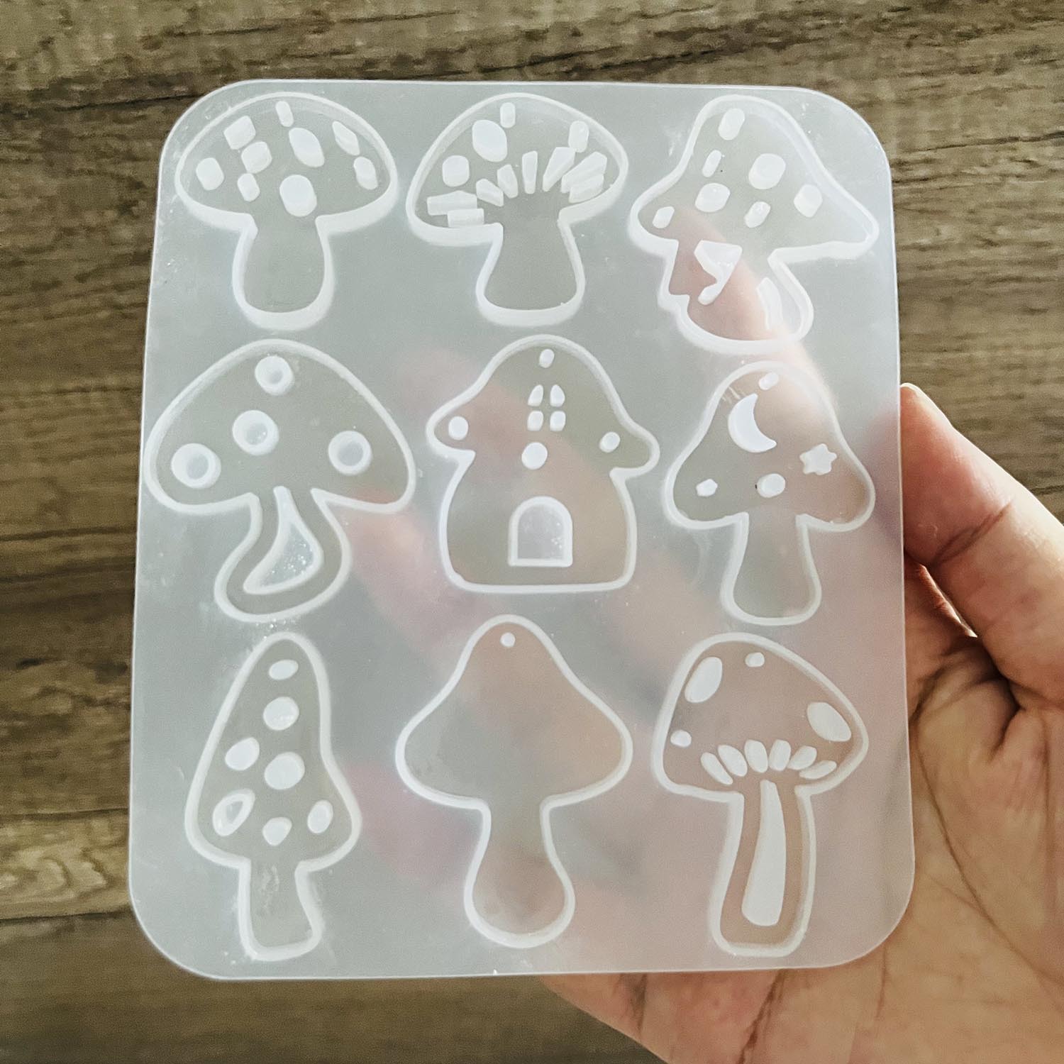 Flower Preservation Resin - Multi Style Pilze Ohrring Anhänger mit