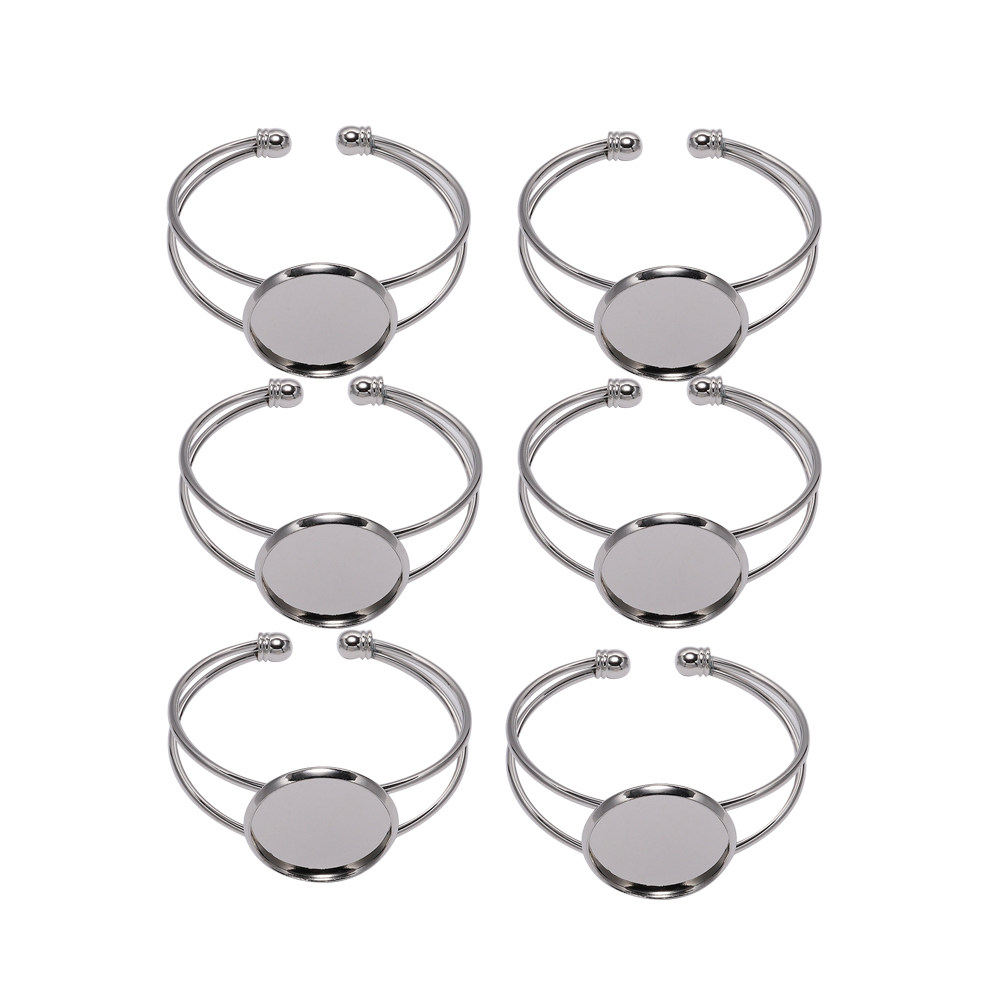 Resin Crafts - 6 Stück Kupferarmband-Basis, rostfrei, zum Selbermachen