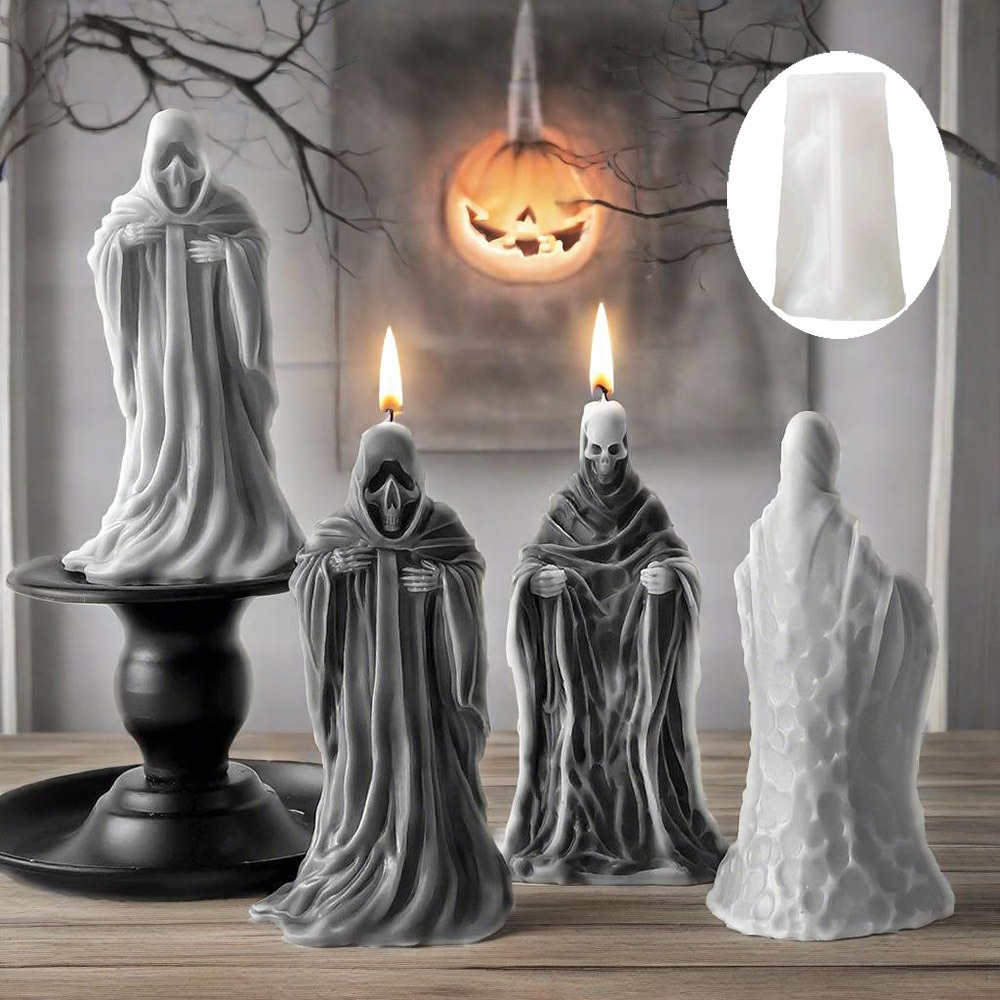 Resin Craft Ideas - 3D Skelett Duft Kerze Silikonform Relief