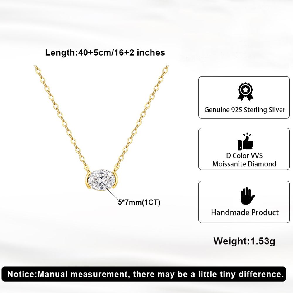 1 Karat Oval Geschliffener Moi – Bezels Set Pendant Bewertung und Preis
