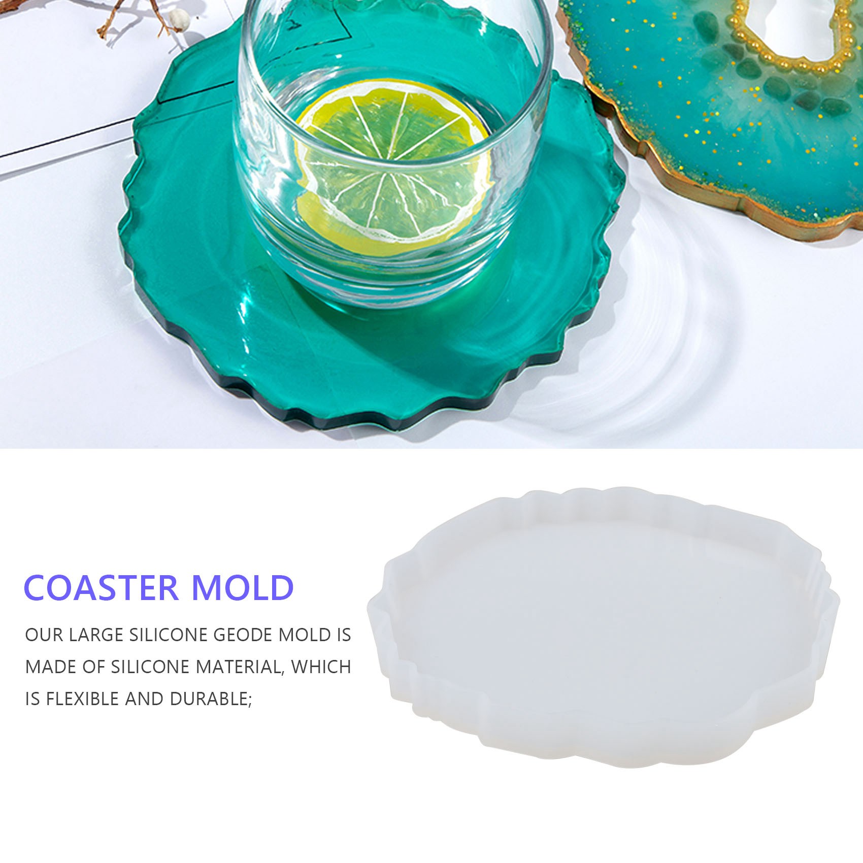A58Z 6-teilige Harzuntersetzer – Geode Mold Silicone Bewertung und Preis