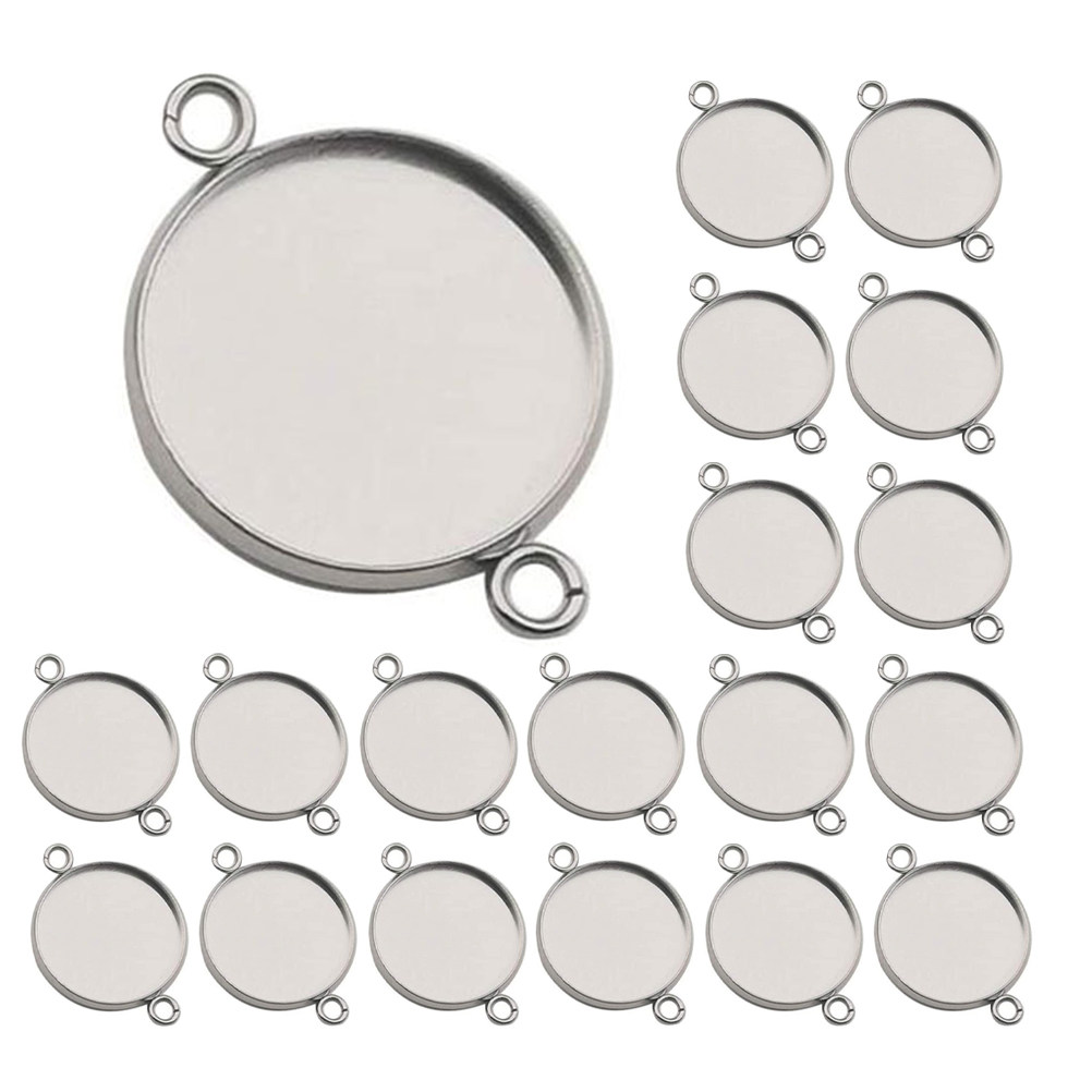20 Stück Edelstahl-Schmuckfass – Bezels Set Pendant Bewertung und Preis