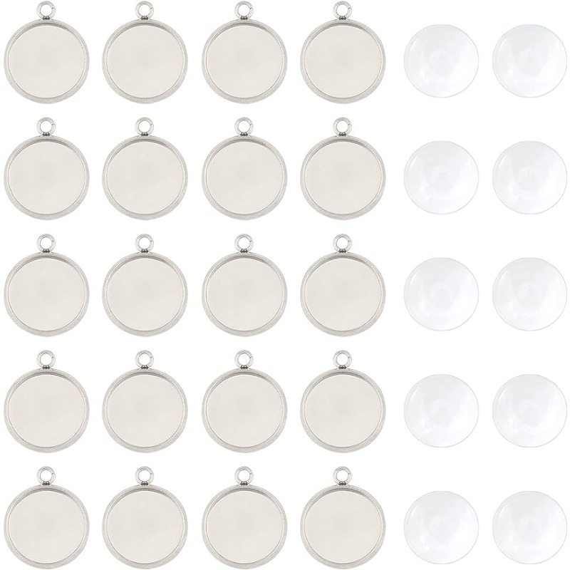 50 Sätze Anhänger Cabochon Sch – Bezels Set Pendant Bewertung und Preis